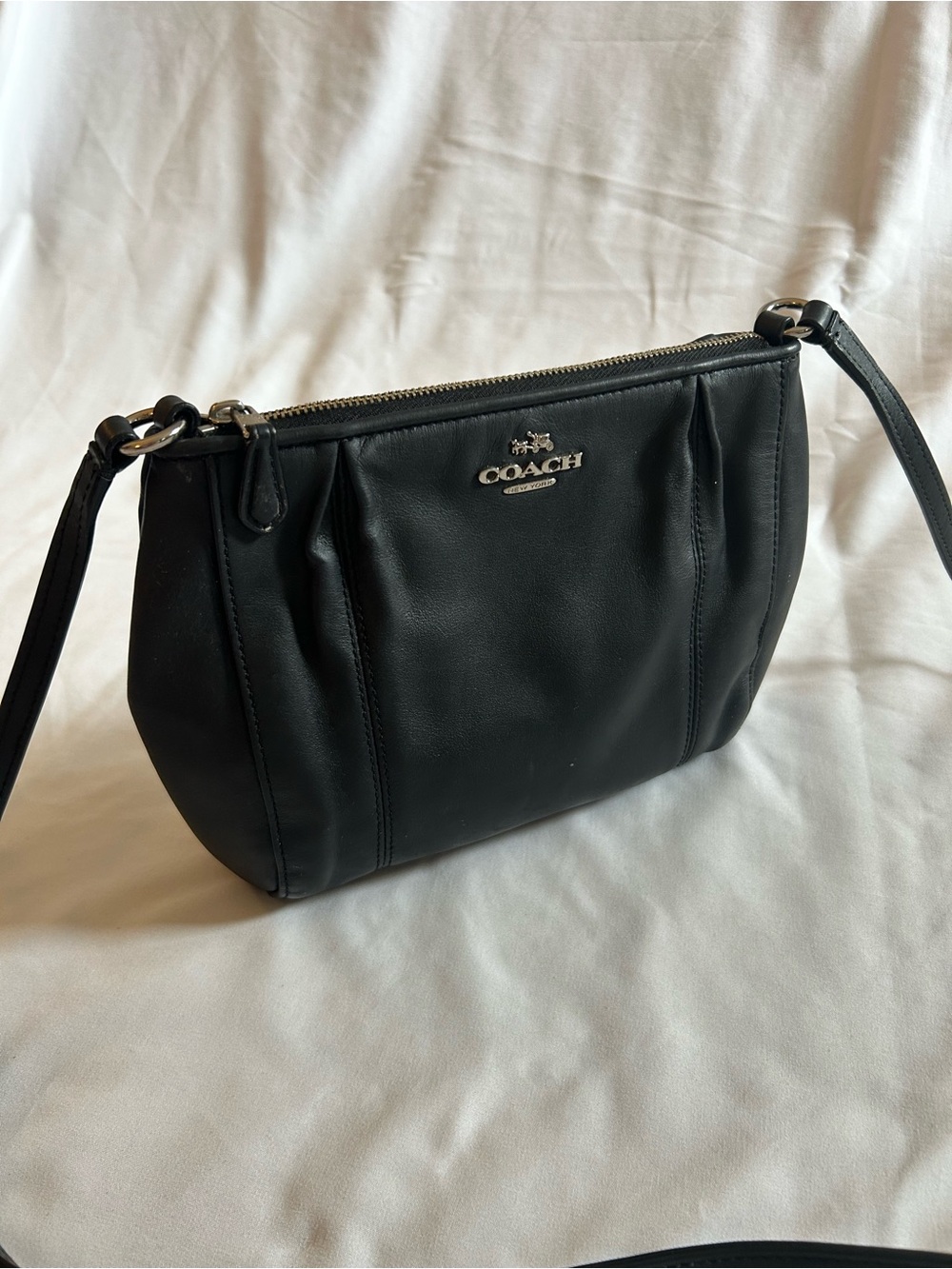Coach Black Leather Crossbody Bag